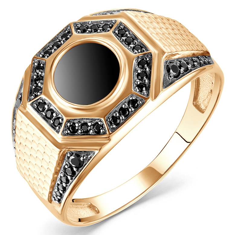 Кольцо, золото, фианит, К1035